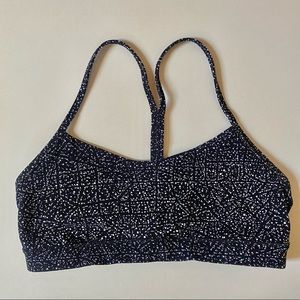 Lululemon Flow Y sports bra - black and white speckled